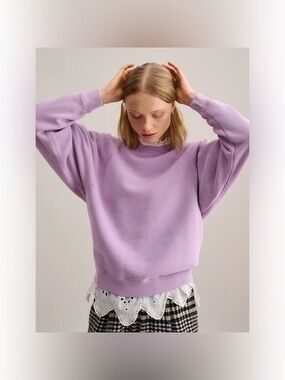 Bellerose Fella Purple Raglan Sweatshirt